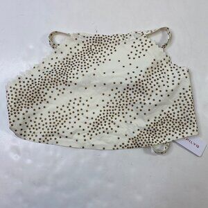 PilyQ City Of Stars Reversable Seamless Zig-Zag High Neck Bikini Top Size Large